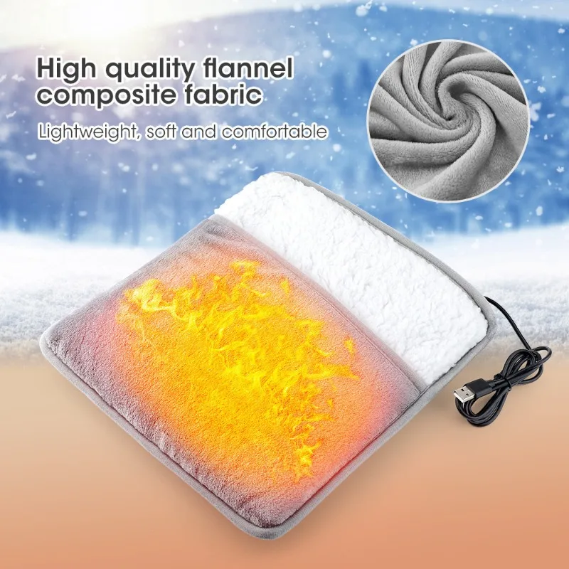 Chauffe-Pieds Électrique USB Peluche Lavable — Amaline